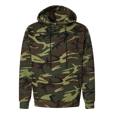 Code Five - Mens 3969 Camo Pullover Fleece Hoodie — Green Woodland