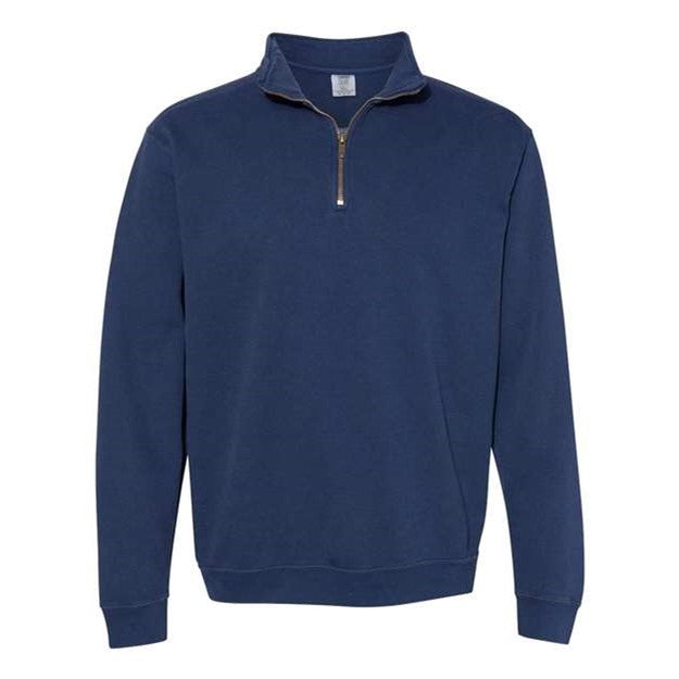 Comfort Colors - Mens 1580 Garment-Dyed Quarter Zip Sweatshirt — True Navy