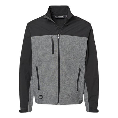 Dri Duck - Mens 5350 Motion Soft Shell Jacket — Black Heather/Black