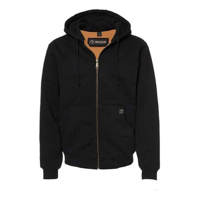 Dri Duck - Mens 7033 Crossfire Heavyweight Power Fleece Hooded Jacket With Thermal Lining — Black