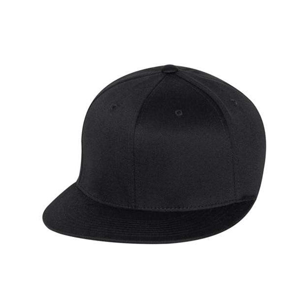 Flexfit - Mens 6297F Pro-Baseball On Field Flat Bill Cap — Black