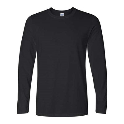 Gildan - Mens 64400 Softstyle Long Sleeve T-Shirt — Black
