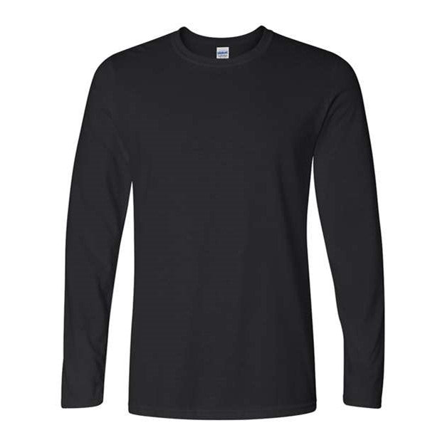 Gildan - Mens 64400 Softstyle Long Sleeve T-Shirt — Black