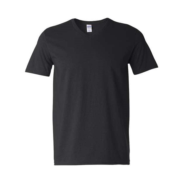 Gildan - Mens 64V00 Softstyle V-Neck T-Shirt — Black