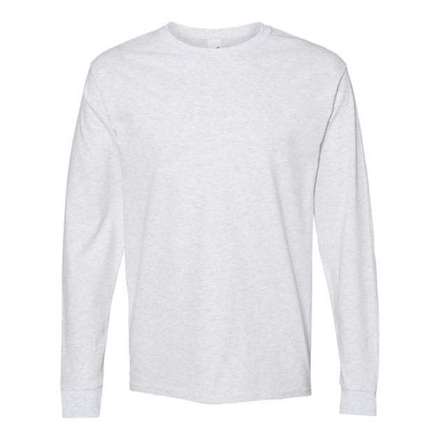 Hanes - Mens 5286 Essential-T Long Sleeve T-Shirt — Ash