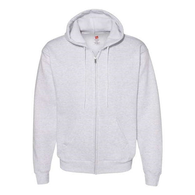Hanes - Mens P180 Ecosmart Full-Zip Hooded Sweatshirt — Ash
