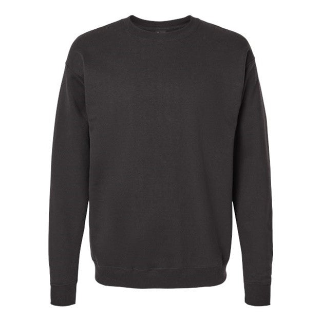 Hanes - Mens Rs160 Perfect Fleece Crewneck Sweatshirt — Black