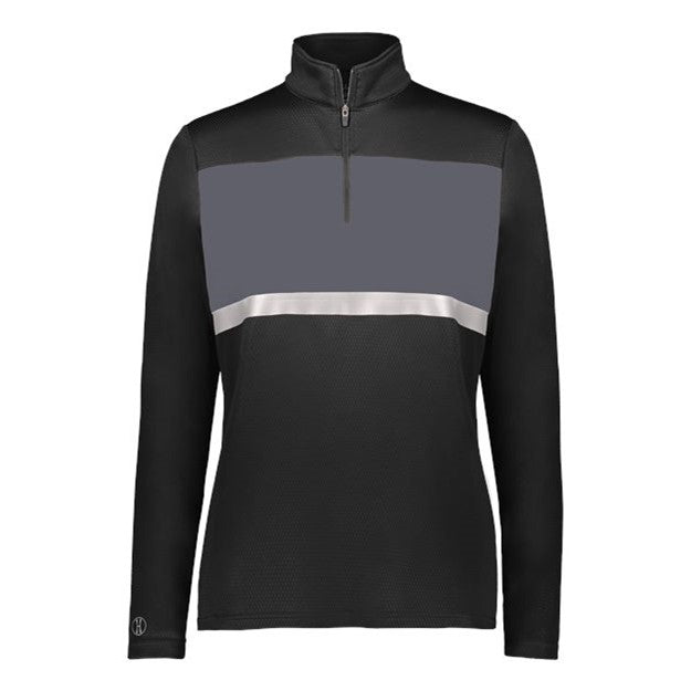Holloway - Womens 222791 Prism Bold Quarter-Zip Pullover — Black/Carbon