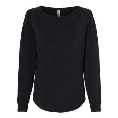 Independent Trading Co. - Womens Prm2000 California Wave Wash Crewneck Sweatshirt — Black