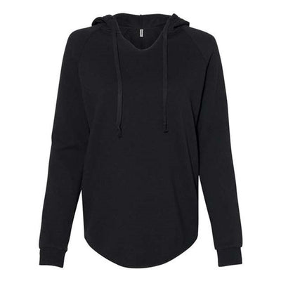 Independent Trading Co. - Womens Prm2500 Lightweight California Wave Wash Hooded Sweatshirt — Black