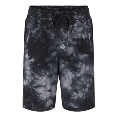 Independent Trading Co. - Mens Prm50Sttd Tie-Dyed Fleece Shorts — Tie Dye Black