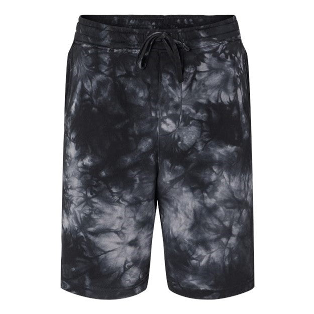 Independent Trading Co. - Mens Prm50Sttd Tie-Dyed Fleece Shorts — Tie Dye Black