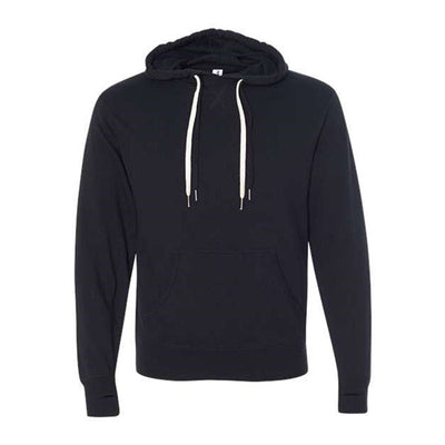 Independent Trading Co. - Mens Prm90Ht Unisex Midweight French Terry Hooded Sweatshirt — Black