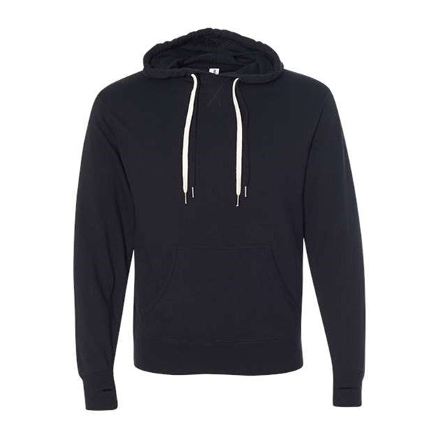 Independent Trading Co. - Mens Prm90Ht Unisex Midweight French Terry Hooded Sweatshirt — Black