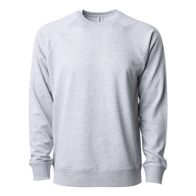 Independent Trading Co. - Mens Ss1000C Icon Unisex Lightweight Loopback Terry Crewneck Sweatshirt — Athletic Heather