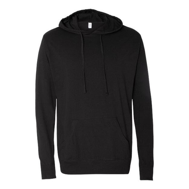 Independent Trading Co. - Mens Ss150J Lightweight Hooded Pullover T-Shirt — Black