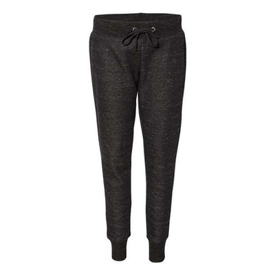 J. America - Womens 8675 MÃ©lange Fleece Joggers — Black