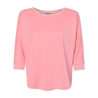 J. America - Womens 8685 Lounge Fleece Dolman Crewneck Sweatshirt — Blossom