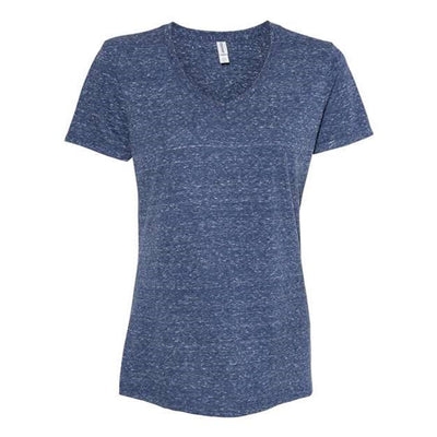 Jerzees - Womens 88Wvr Snow Heather Jersey V-Neck — Navy