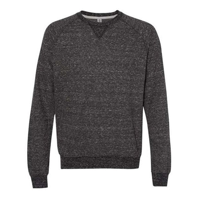 Jerzees - Mens 91Mr Snow Heather French Terry Crewneck Sweatshirt — Black Ink