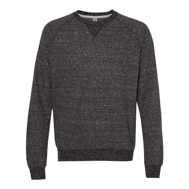 Jerzees - Mens 91Mr Snow Heather French Terry Crewneck Sweatshirt — Black Ink