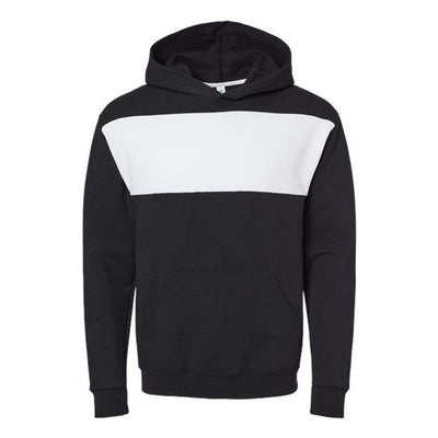 Jerzees - Mens 98Cr Nublend Billboard Hooded Sweatshirt — Black Ink/White