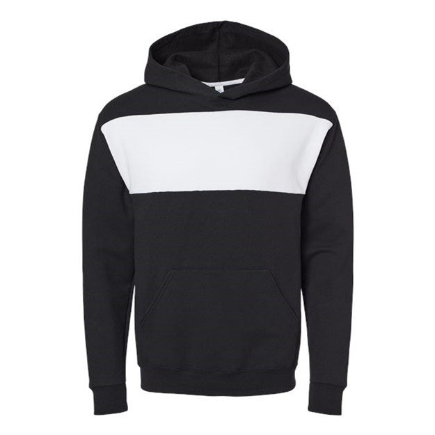 Jerzees - Mens 98Cr Nublend Billboard Hooded Sweatshirt — Black Ink/White