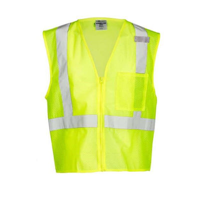 Kishigo - Mens 1089-1090 Single Pocket Zipper Mesh Vest
