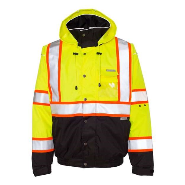 Kishigo - Mens Js119-120 Premium Brilliant Series Bomber Jacket — Lime