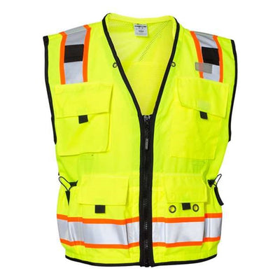 Kishigo - Mens S5000-5001 Professional Surveyors Vest — Lime