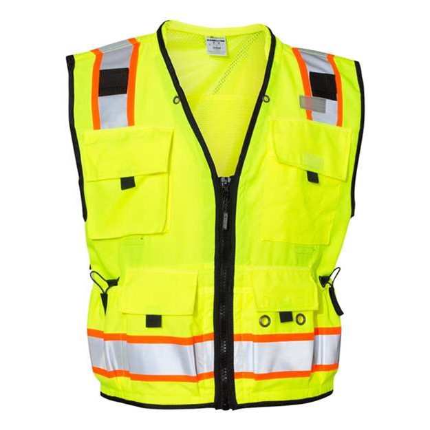 Kishigo - Mens S5000-5001 Professional Surveyors Vest — Lime