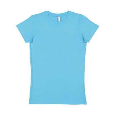 Lat - Womens 3616 Fine Jersey Tee — Aqua