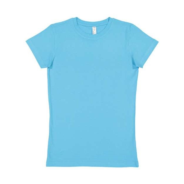 Lat - Womens 3616 Fine Jersey Tee — Aqua