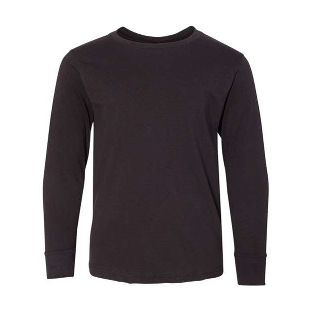 Lat - Kids 6201 Fine Jersey Long Sleeve Tee — Black