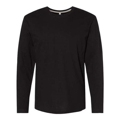 Lat - Mens 6918 Fine Jersey Long Sleeve Tee — Black