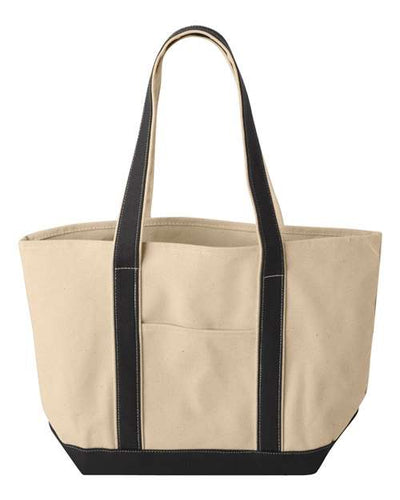 Liberty Bags - Mens 8871 Large Boater Tote — Natural/Black