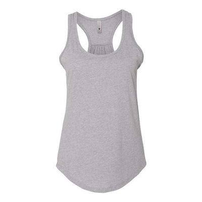 Next Level - Womens 6338 Gathered Racerback Tank — Heather Grey