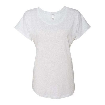 Next Level - Womens 6760 Triblend Short Sleeve Dolman — Heather White