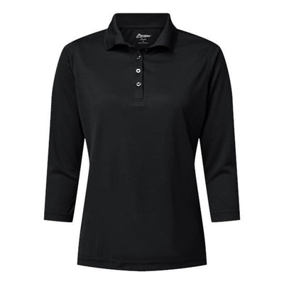 Paragon - Womens 120 Lady Palm Three-Quarter Sleeve Polo — Black