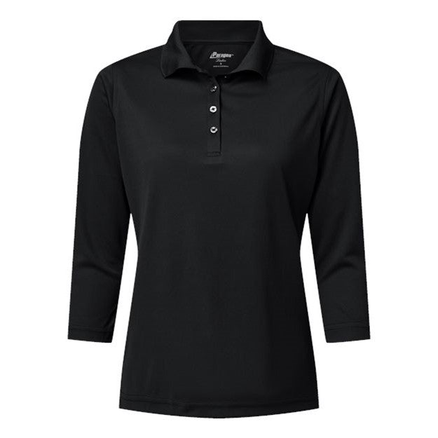 Paragon - Womens 120 Lady Palm Three-Quarter Sleeve Polo — Black