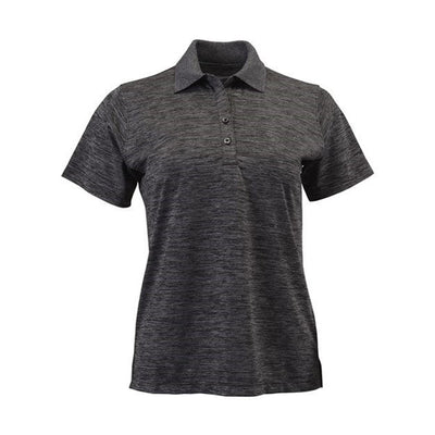 Paragon - Womens 131 Dakota Striated Heather Polo — Black Heather