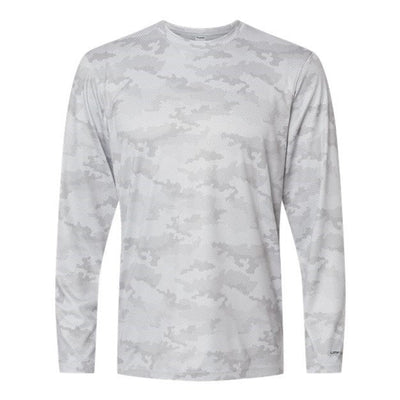 Paragon - Mens 217 Pompano Performance Camo Long Sleeve T-Shirt — Aluminum