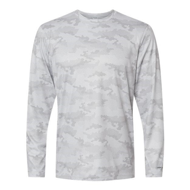 Paragon - Mens 217 Pompano Performance Camo Long Sleeve T-Shirt — Aluminum