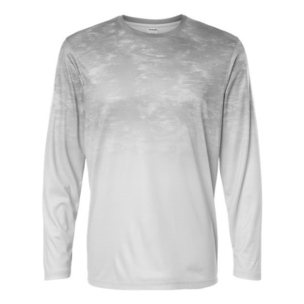 Paragon - Mens 229 Montauk Oceanic Fade Performance Long Sleeve T-Shirt — Aluminum Fade