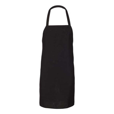 Q-Tees - Mens Q4010 Bib Apron — Black