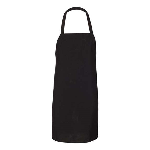 Q-Tees - Mens Q4010 Bib Apron — Black