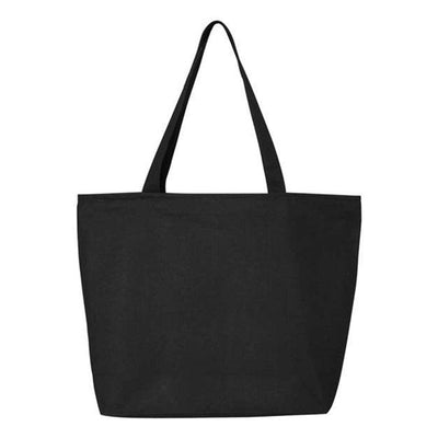 Q-Tees - Mens Q611 25L Zippered Tote — Black