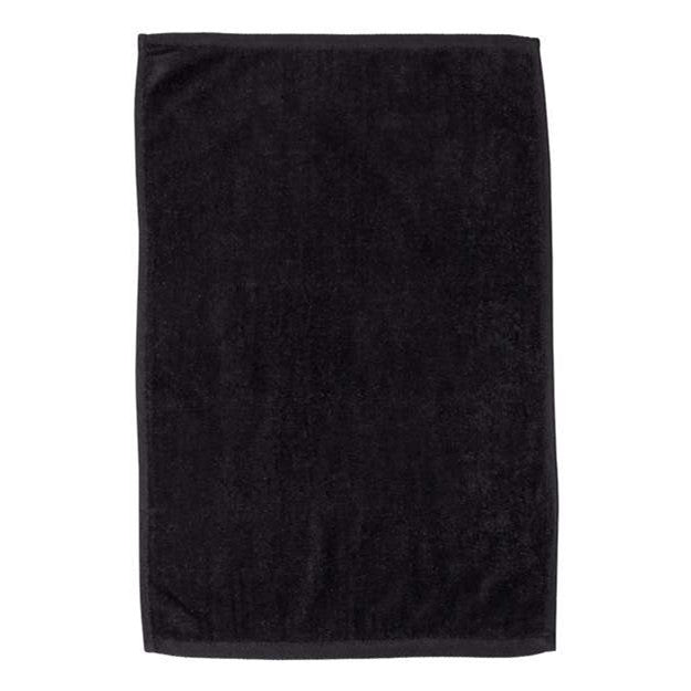 Q-Tees - Mens T200 Hemmed Hand Towel — Black
