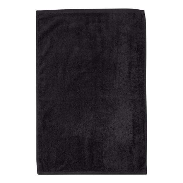 Q-Tees - Mens T300 Deluxe Hemmed Hand Towel — Black