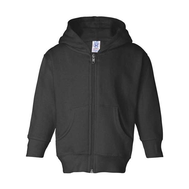 Rabbit Skins - Infants 3346 Full-Zip Fleece Hooded Sweatshirt — Black